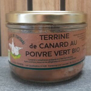 Terrine de canard poivre vert 180g "Les Volailles de Fontenai"🦆