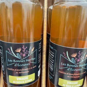 Vinaigre de Cidre Infusé au Basilic Citron 250 ml