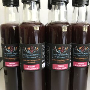 Vinaigre de Cidre Infusé au Basilic Pourpre 250 ml