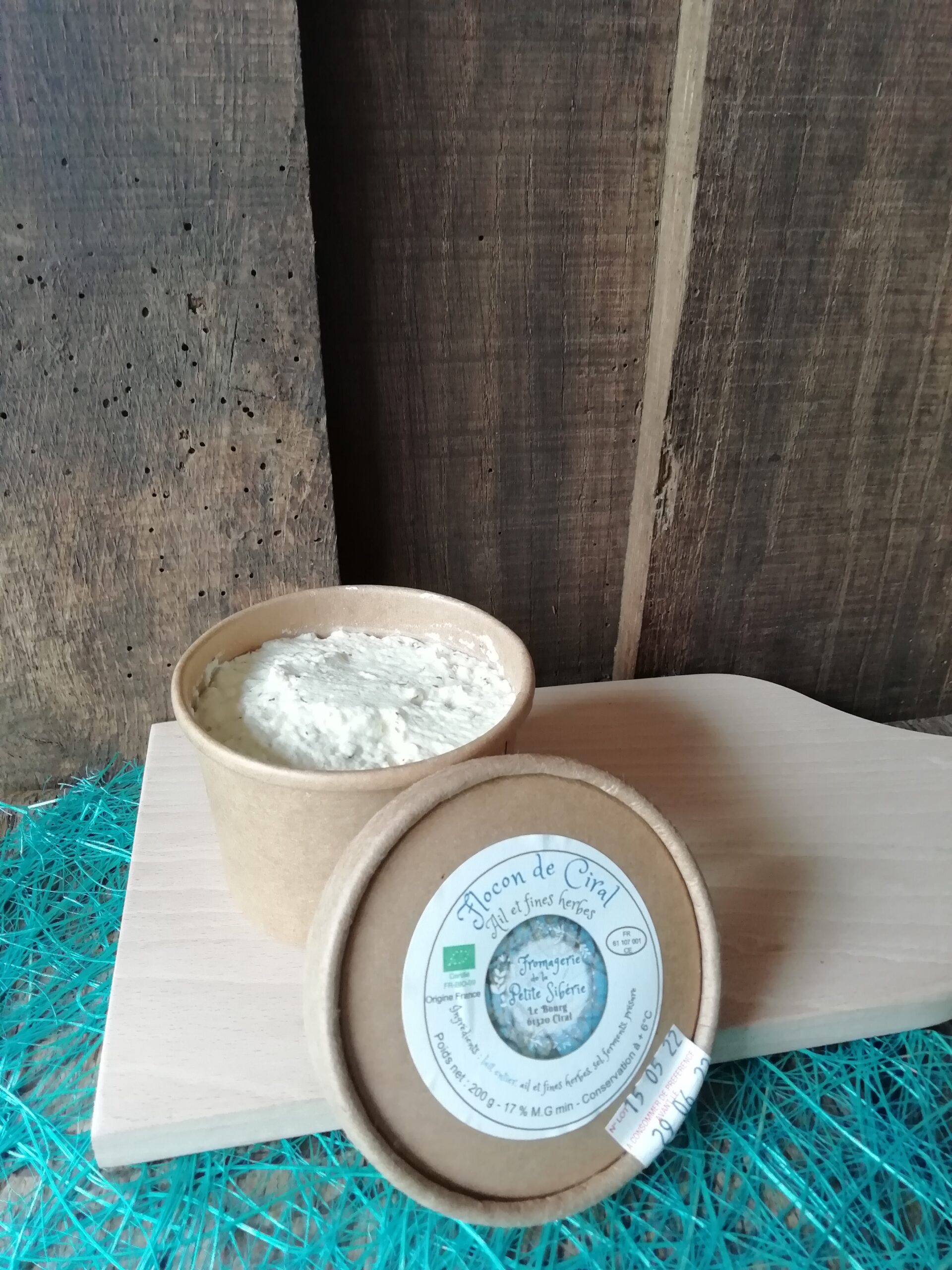 Flocon de Ciral – Fromage frais à tartiner Ail & Fines Herbes – 200 g "Fromagerie de la Petite Sibérie"