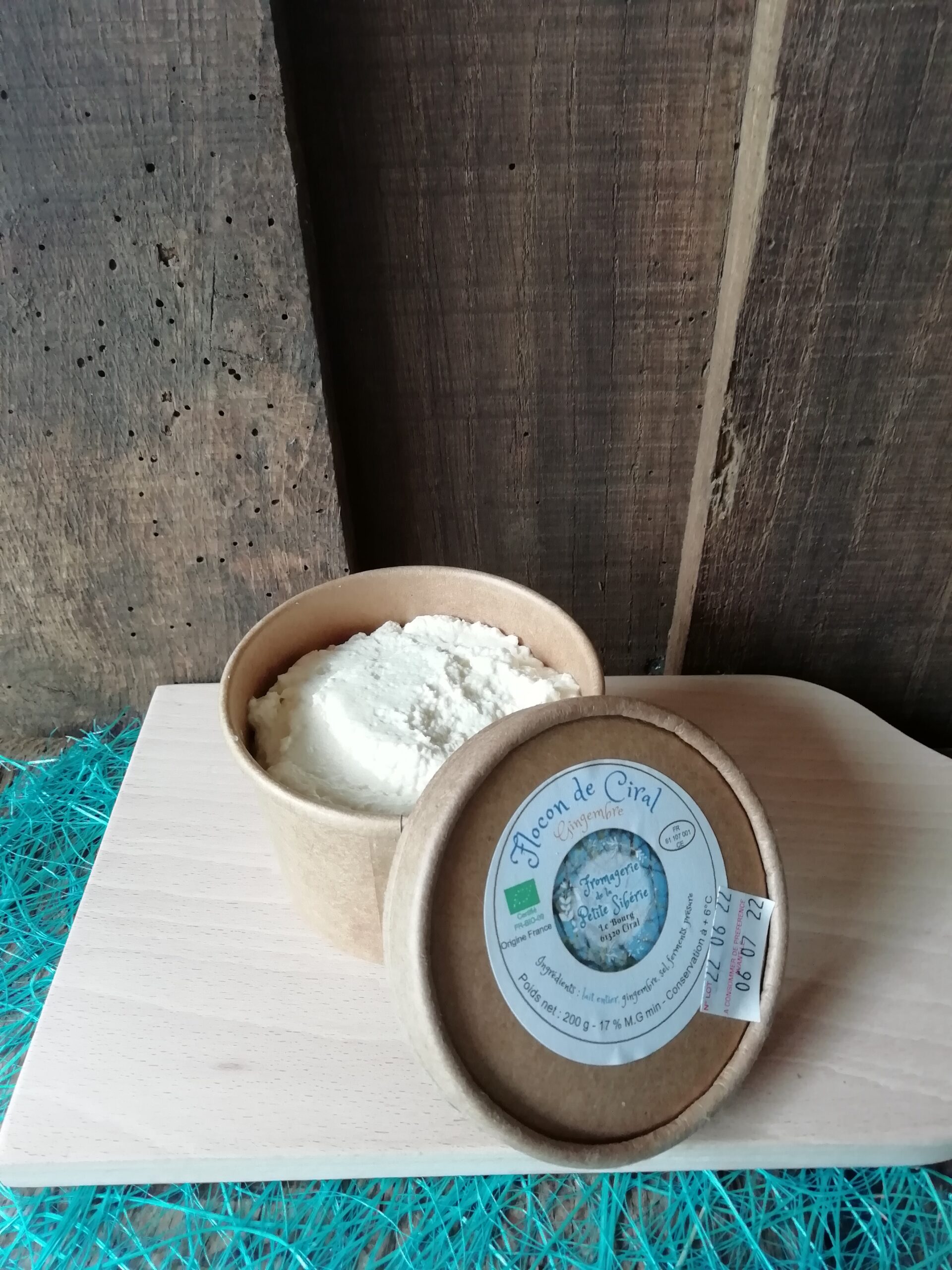 Flocon de Ciral – Fromage frais à tartiner Gingembre – 200 g "Fromagerie de la Petite Sibérie"
