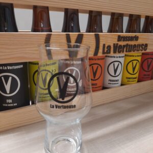 Verre à bière “La Vertueuse” – 33 cl (jauge 25 cl) "Brasserie La Vertueuse"