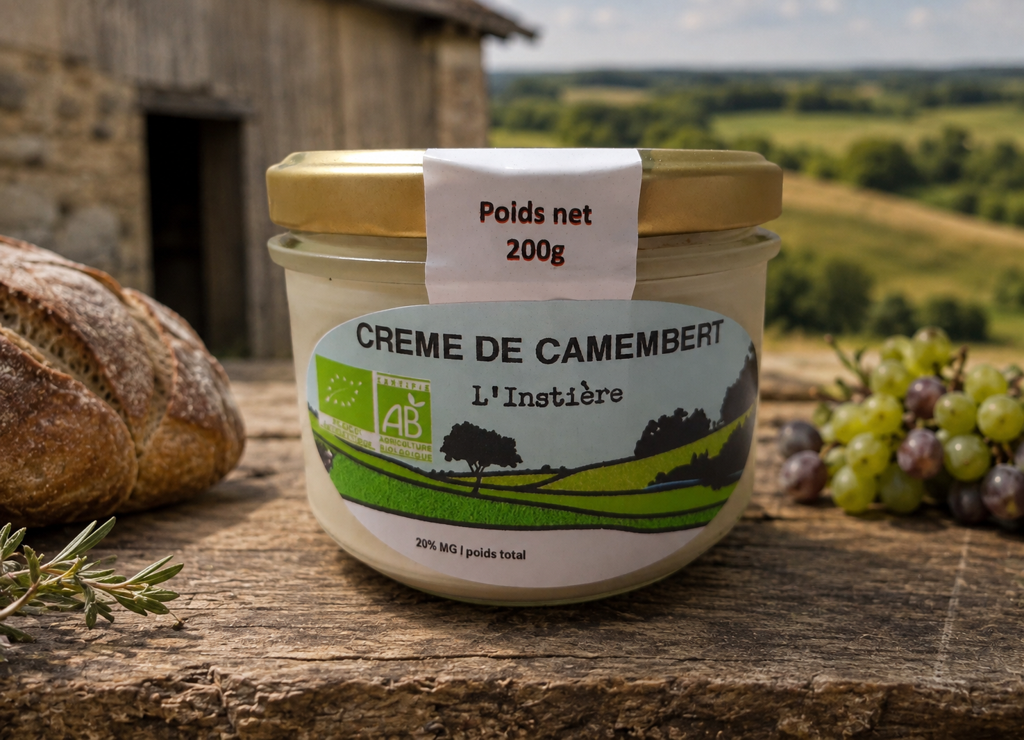 Crème de Camembert pasteurisée – 200 g "La Ferme de l'Instière"