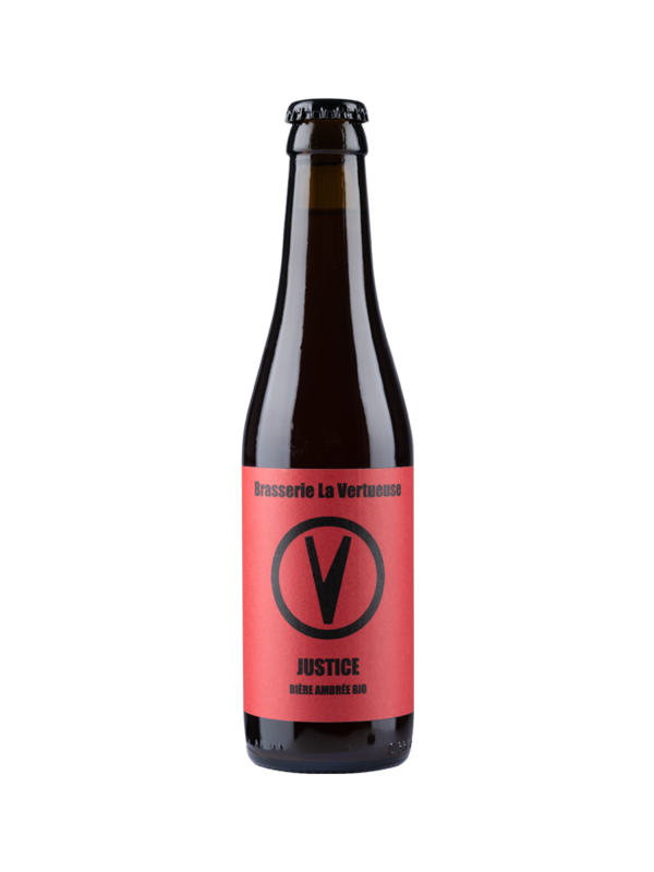 JUSTICE – Bière ambrée – 33 cl "Brasserie La Vertueuse"