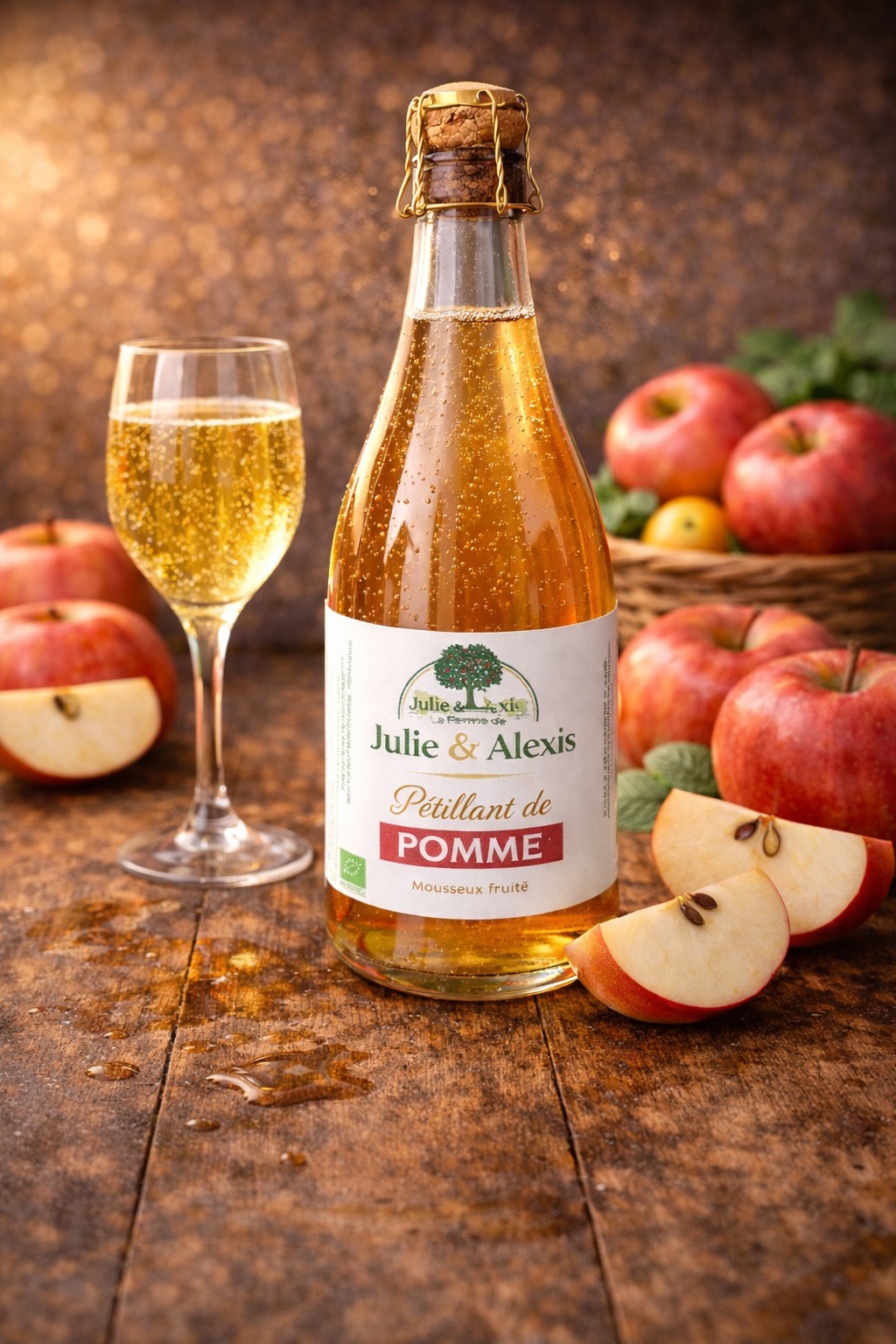 Pétillant de Pommes BIO – 75 cl "La Ferme de Julie et Alexis"
