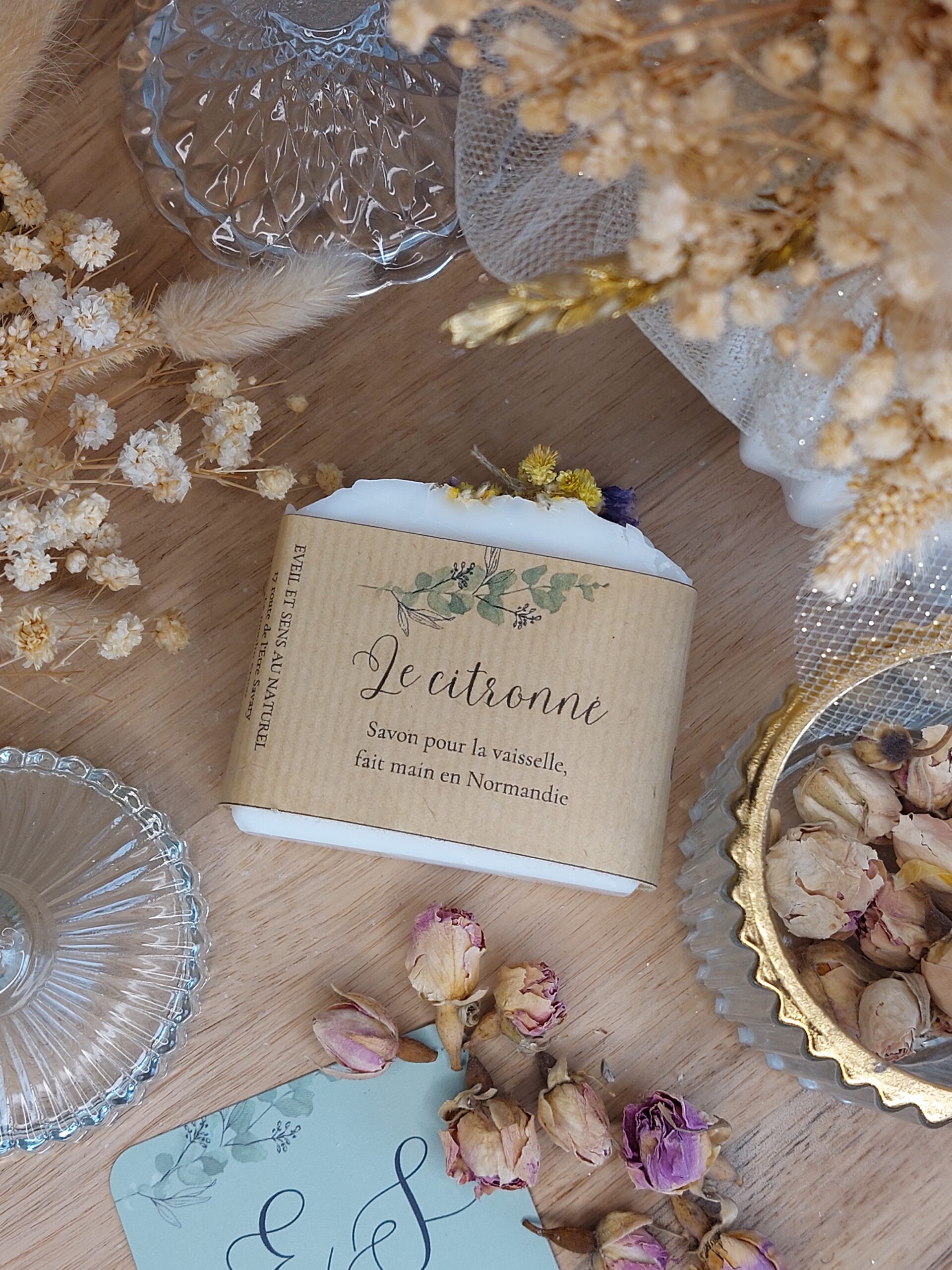 Savon ménager pour la vaisselle : "Le citronné" 100g "Eveil et sens au naturel" – Image 2
