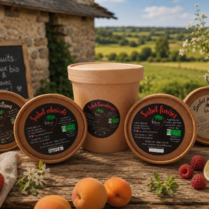 Sorbet Abricot – Pot 120 ml "Les Bélices de Fraises"