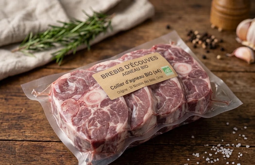 Colliers d’Agneau – Environ 400 g "Brebis d'Ecouves" prix : 17,30€ / kg